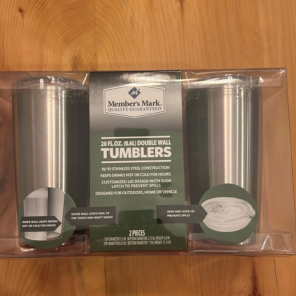 Set of 2 Member’s Mark 20 oz Tumblers